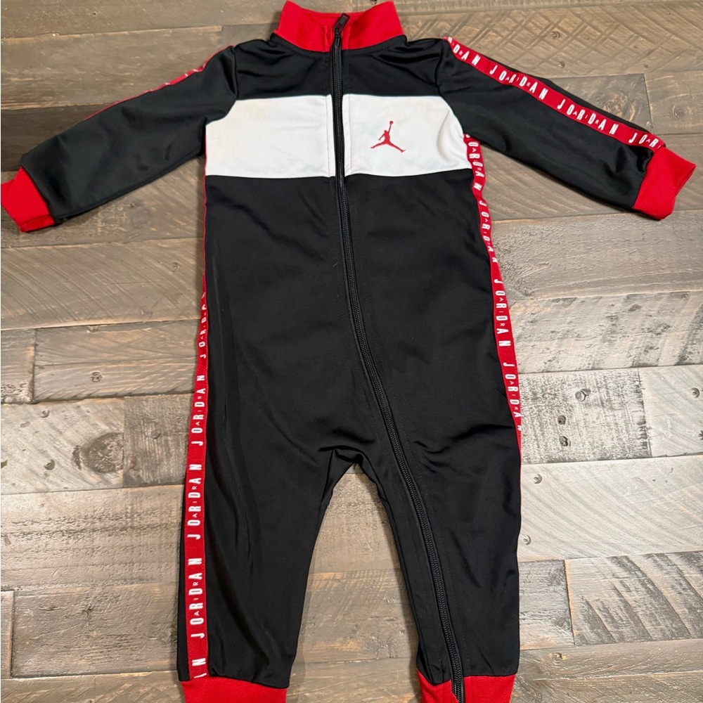 Air Jordan Black and Red One Piece Jumpsuit